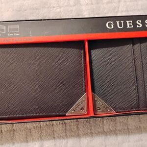 GUESS Black and Gray Men's Wallet Set